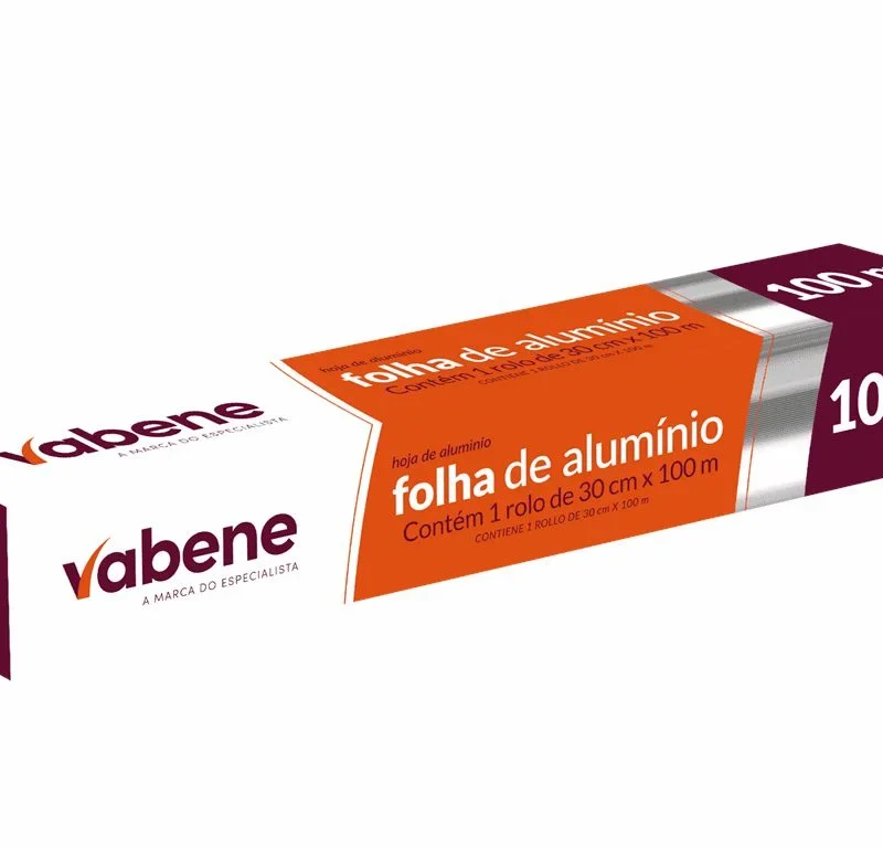 BOBINA ALUMINIO 30CMX100M VABENE