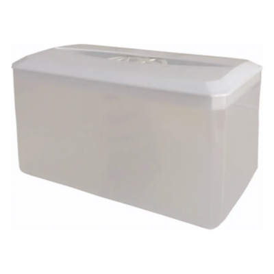 DISPENSER INTERFOLHA BALCÃO - BRANCO C/ TAMPA CRISTAL TRILHA