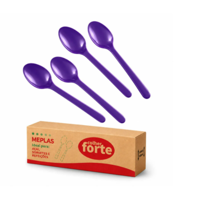 COLHER SOBREMESA SORTIDA PREMIUM (CX C/ 1000 PC) MEPLAS 12CM